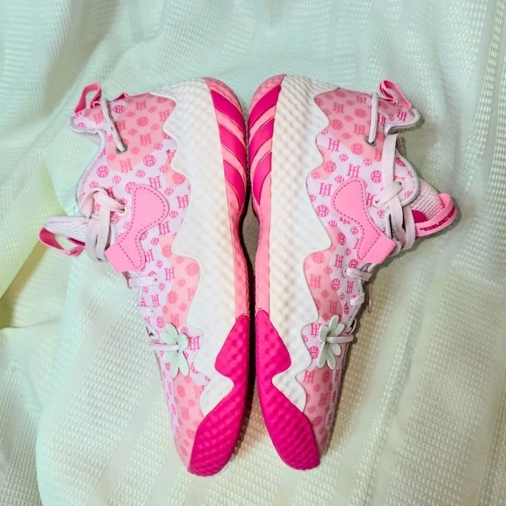 Adidas Harden Vol‎ 6 Pink Monogram Basketball Shoes GV8744 Mens 10 Womens 11.